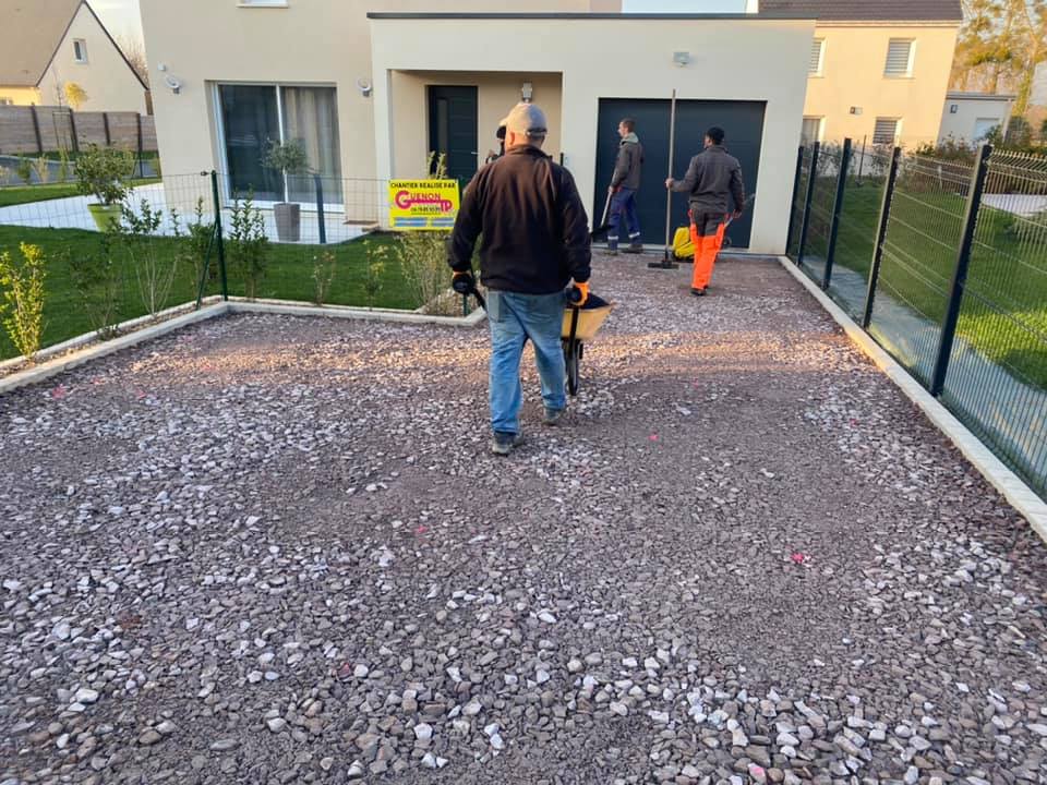 Photo d'un chantier avant enrobé