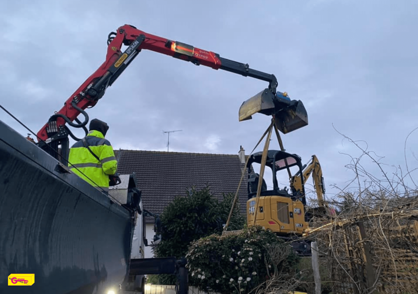 Photographie d'un chantier d'assainissement (Calvados)