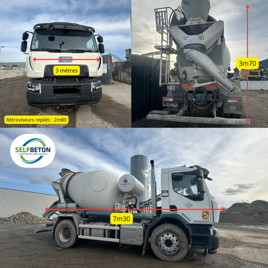 Dimensions toupie Selfbeton CAEN