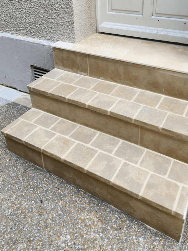 Escaliers en pavés