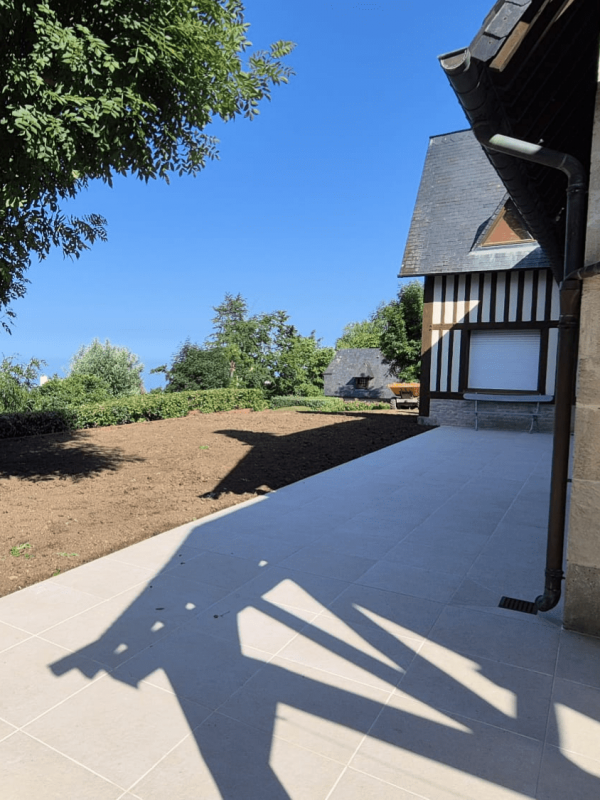 Amenagement jardin - Pose de terrasse - Terrasse en dalle grès Ceram