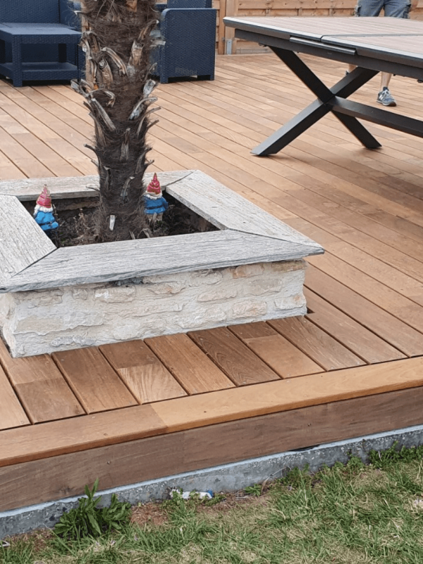Amenagement jardin - pose de terrasse - terrasse en bois (2)